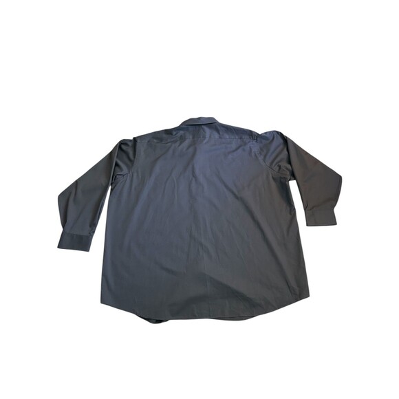 Van Heusen Mens Size 20 34/35 Dark Gray Long Sleeve Dress Shirt Flex Collar Big - Picture 2 of 5
